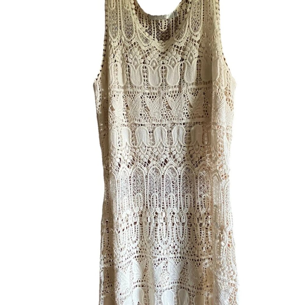 Solitaire Ivory Lace Mini Dress